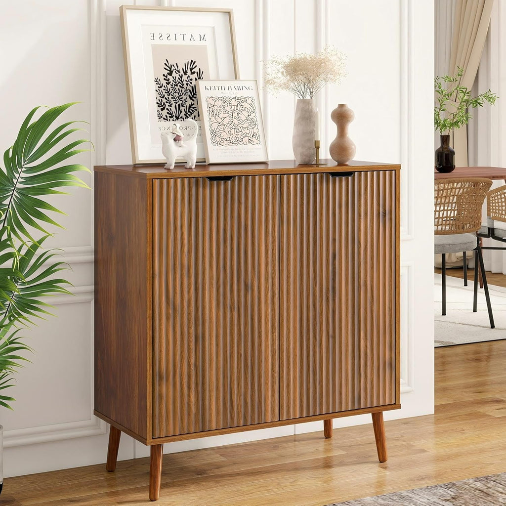 Fluted Design Multi-Purpose Sideboard