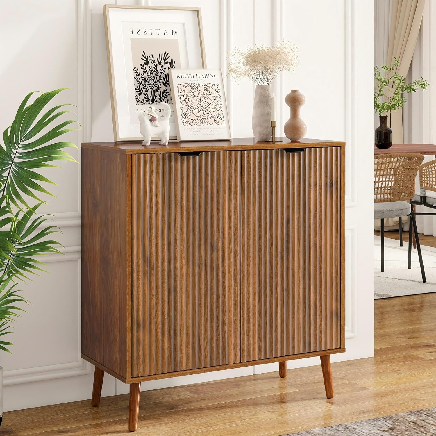 Fluted Design Multi-Purpose Sideboard