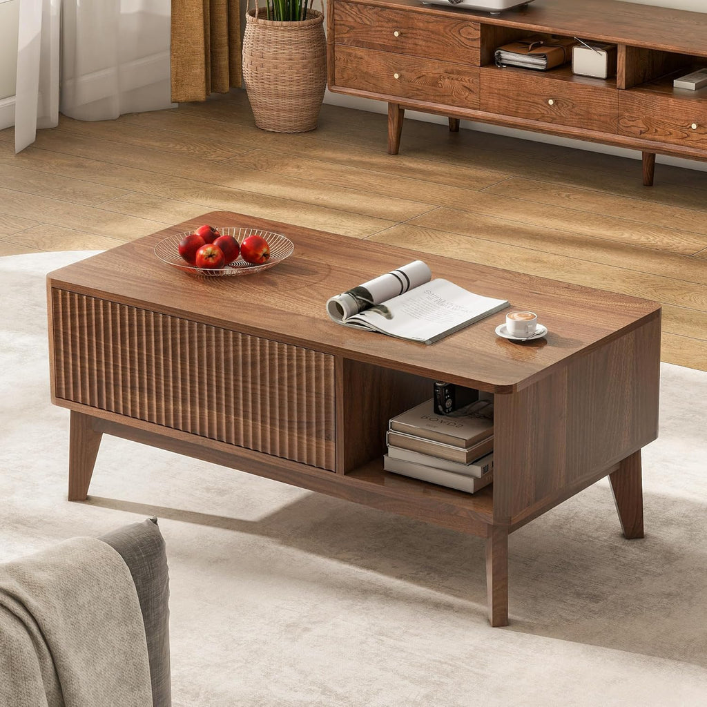 Fluted Lift-Top Coffee Table